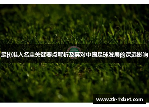 足协准入名单关键要点解析及其对中国足球发展的深远影响